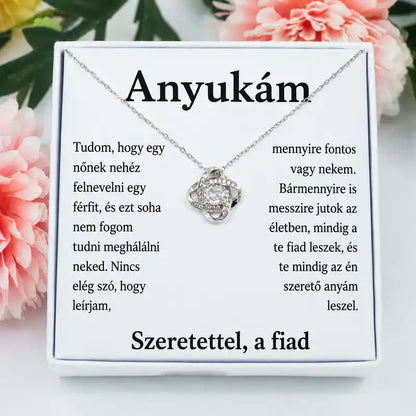 Nyaklánc anyának magyar nyelvű üzenetkártyával [HU]