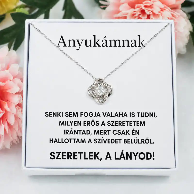 Nyaklánc anyának magyar nyelvű üzenetkártyával [HU]