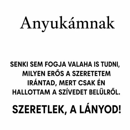 Nyaklánc anyának magyar nyelvű üzenetkártyával [HU]