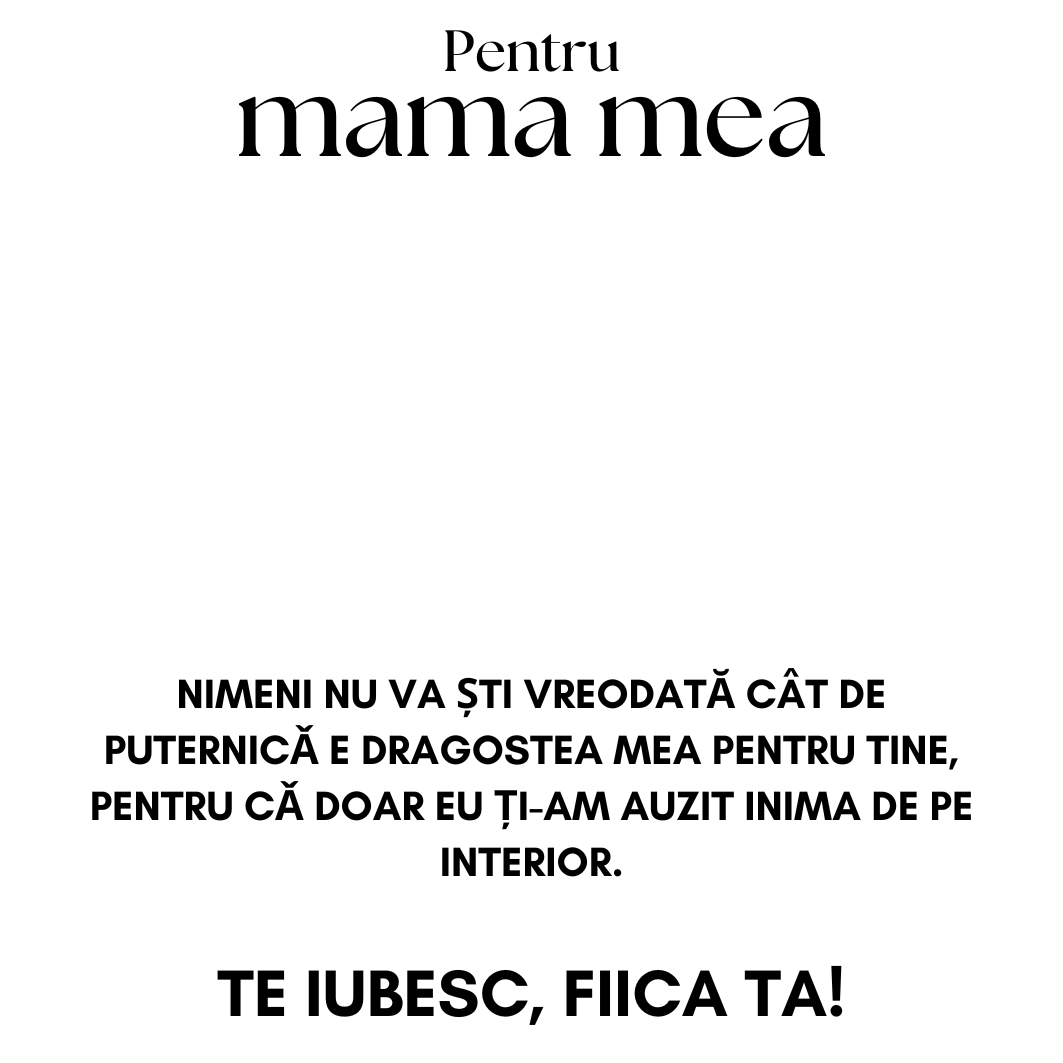 Colier pentru mamă cu mesaj în limba română [RO]