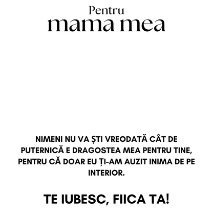Colier pentru mamă cu mesaj în limba română [RO]